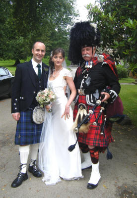 Alison and Ian with Jim at Haddo House Aberdeen
