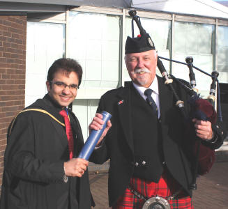 Ateett with Jim at the Heriot Watt Graduations Nov 2012 