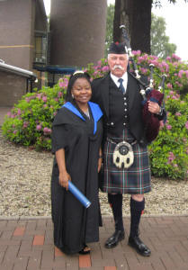 Catherine with Jim at the Heriot Watt Graduation's June 2012