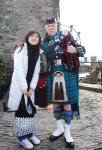 Shao from Taiwan with Jim at Edinburgh Castle