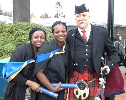 Esther and Friend with Jim at the Heriot Watt Graduations November 2013