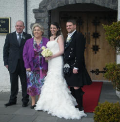 Hayley and Euan with Jim at Glenskirlie Castle the Family 1