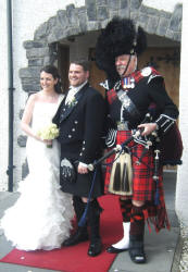 Hayley and Euan with Jim at Glenskirlie Castle 1
