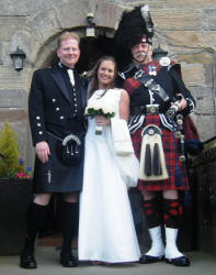 Weddings at Borthwick Castle with James A Nicholl Pipe Major