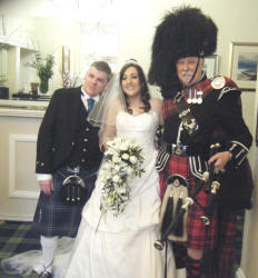 Laura and Paul with Jim at Strathblaine Country House Hotel