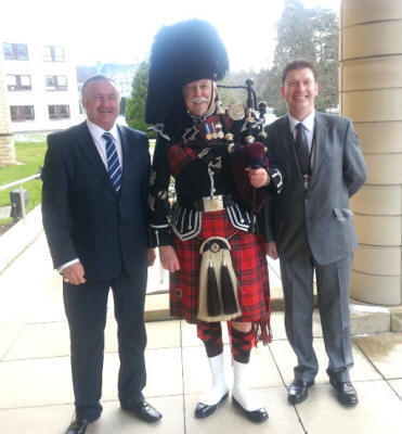 Tony and friends with Jim at Tulliallan Police college