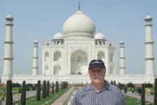 Jim in India at The Tag Mahal